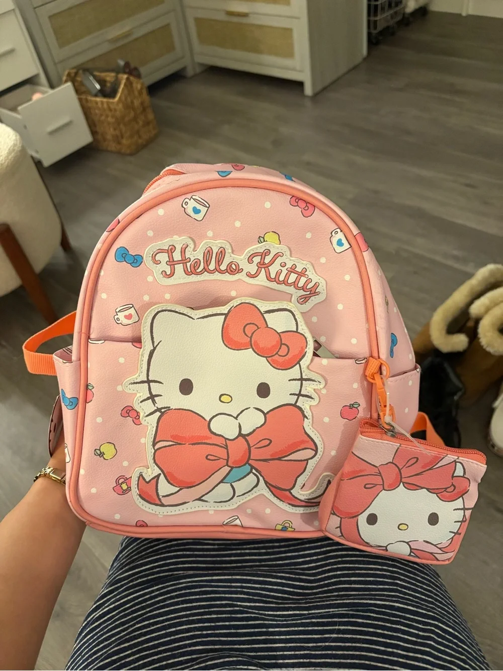 Sanrio Hello Kitty Pink Backpack with Coin Purse Set